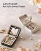 Hot Sale PU Leather Ring Earring Necklace Jewelry Storage Boxes Travel Jewelry Organizers Packaging Box With Mirror