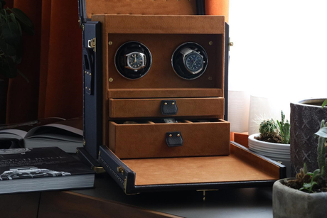 Luxury 3 Watch Winders Box Rotating Suede Leather 12 Slot Watch Storage Collection Bracelet Box Custom Watch Organizer Box 