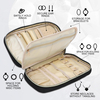 New Design PU Leather Zipper Jewelry Storage Bag Portable Travel Earring Necklace Ring Jewelry Box Organizer Makeup Bag
