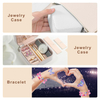 Women Girls Small Jewelry Case Pu Leather Square Travel Organizador Velvet Jewelry Storage Box With Logo
