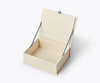 New Arrival Garden Party Blue Medium Embroidered Keepsake Magnetic Closure Foldable Gift Packaging Box