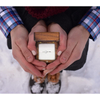 Square Solid Wood Double Ring Box Case Wedding Ceremony Engagement Proposal Wooden Ring Holder