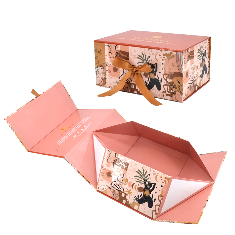 Custom Logo Cardboard Baby Gift Black Boxes Empty Magnetic Folding Collapsible Paper Packaging Box With Lid For Small Business