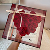 Wholesale Heart Shape Real Touch Forever Rose Acrylic CD Flower Box Christmas Birthday Gift For Girls