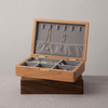 High Quality Walnut Wood Travel Jewelry Organizer Storage Box for Ring Earrings Necklace Bracelet