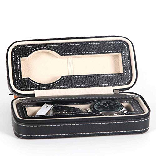 Accept OEM Personalized Luxury PU Leather Travel Watch Storage Case Wrist Watch Packaging Box for Display with Zipper 