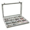 Jewelry Tray Organizer Show Ring Holder Showcase Ring Display Organizer Box With Transparent Lid