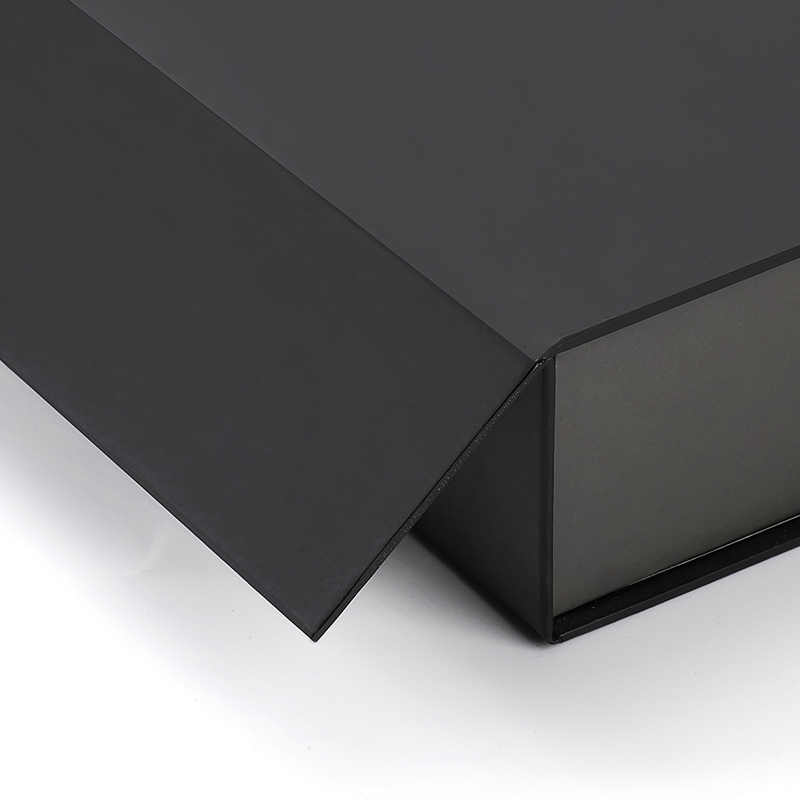 Custom Logo Black Luxury Folding Cardboard Magnetic Closure Gift Box For Shoe T-shirt Garment Clothing Packaging