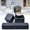 Luxurious Custom PU Leather Earring Bracelet Necklace Ring Jewelry Set Gift Packaging Box