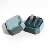 Custom Octagonal Velvet Ring Earrings Boxes Jewelry Packaging Box with Velvet Insert