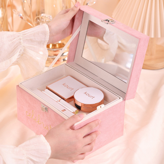 OEM Manufacturer Logo Organizer Luxury Large Suitcase Empty Packaging Vintage Cosmetic Jewelry Storage Gift Box