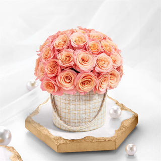 Festival Hot Selling Flower Art Packaging Circular Empty Satin & Paper Gift Box Packaging Flower Gift Box