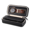 Luxury 2 Grids PU Leather Travel Watch Storage Case Small Zipper Wrist Watch Organizer Box