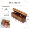 Engagement Proposal Wedding Ceremony Wood Double Ring Holder Bearer Box Wooden Wedding Ring Gift Box