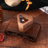 Custom Jewelry Gift Box Fancy Triangle Wooden Ring Box for Wedding with Velvet Foam inside
