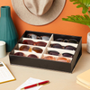 8 Slot Sunglasses Eyeglasses Organizer Storage Holder Case for Home Multiple Glasses Display Box