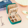 Wholesale Earring Ring Necklace Bangle Jewellery Organizer Case Mirror Square Velvet Travel Jewelry Boxes