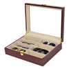 Walnut Wood Glasses Storage Display Box 8 Slots Storage Sunglasses Display Case Organizer Can Custom Logo Carving