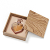 Luxury High End Square Original Wooden Perfume Packaging Box Household Products Wood Box with Card Slot Recyclable MDF