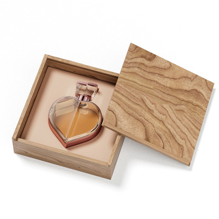 Luxury High End Square Original Wooden Perfume Packaging Box Household Products Wood Box with Card Slot Recyclable MDF