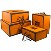Wholesale Premium Luxury Cardboard Paper Orange Folding Wig Extension Magnetic Gift Packaging Box Customized