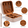 Elegant Earring Ring Necklace Jewelry Packaging Box Organizer PU Leather Jewelry Storage Boxes for Travel