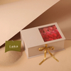 Custom Logo Paper Foldable Flower Gift Box Cardboard Magnetic Closure Folding Rose Flower Perfume Cosmetic Packaging Gift Box
