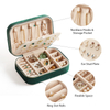 New Listing Wholesale Wedding Gift Earrings Ring Girl Jewelry Box Organizer Travel Portable Velvet Leather Jewellery Case
