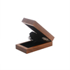 Manufacturers Design Creative With Clips Custom Logo Luxury Ring Packaging Box Flat Rotating Wood Ring Box Foldable