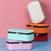 Wholesale Pu Leather Portable Ring Earrings Necklace Jewelry Box with Mirror 