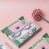 Green Eyelashes Box Packaging Custom Logo Paper Cardboard Lash Kit Tweezer Box with Tray Diy Color Print Personalized Lash Box