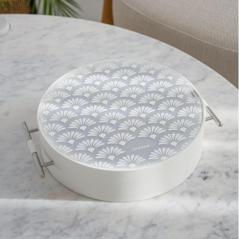 Custom Logo White Pastry Dessert Macarons Boxes Packaging Metal Handle Leather Round Chocolate Bar Candy Box with Clear Window