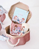 Seashell Pink Gift Boxes Princess Baby Memory Towel Candy Box Packaging Pearl Handle Velvet Mom Child Clothing Suitcase Gift Box