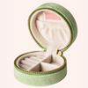 Mini Portable Velvet Embroidered Box Travel Storage Ring Necklace Bracelet Earring Jewelry Boxes with Pouch