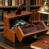 Custom Double Open Leather Watch Box Manufacturers