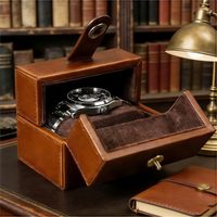 Custom Double Open Leather Watch Box Manufacturers