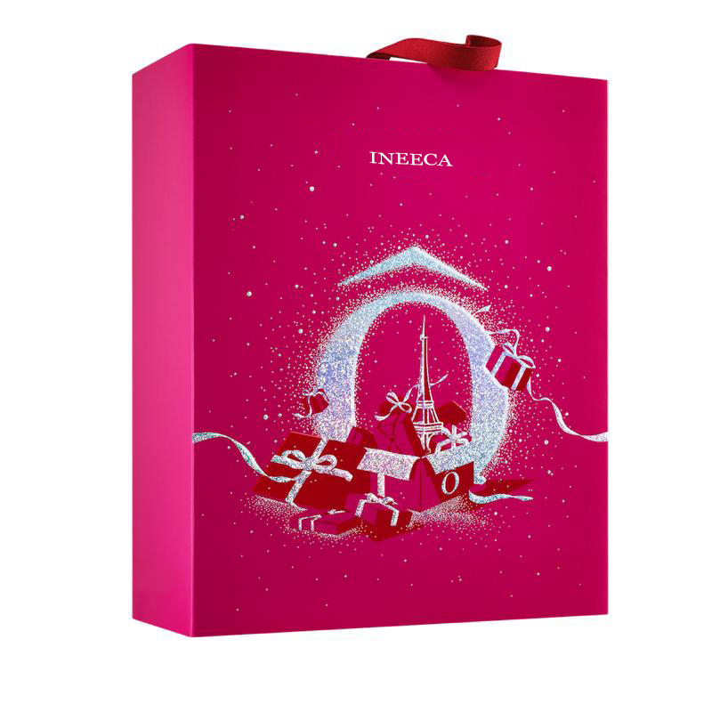 Folding Flap Box Lipstick Set Packaging Custom Advent Calendar Paper Box Christmas Cosmetic Skincare Cardboard Calendar Gift Box
