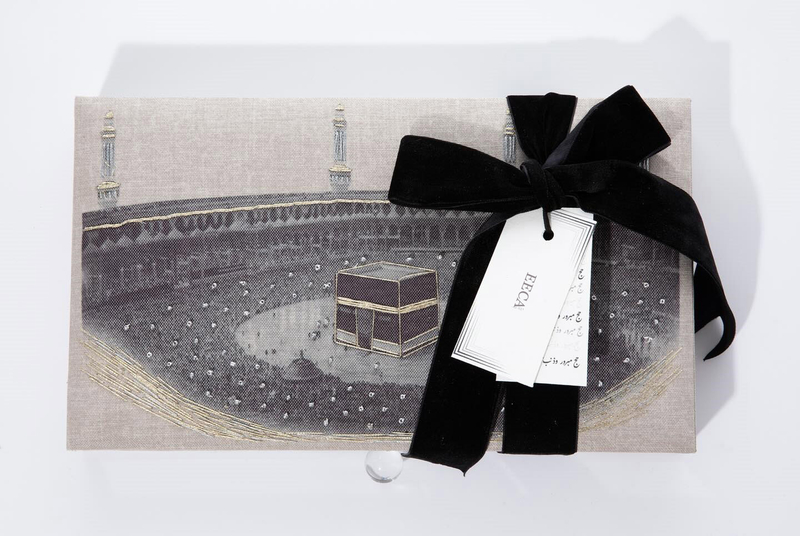 Drawer Embroidered Dessert Boxes With Ribbon Food Acrylic Glass Candy Candy Box Packaging Ramadan Linen Fabric Chocolate Box