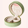 Mini Portable Jewelry Packing Box Velvet Embroidered Box Travel Storage Ring Necklace Bracelet Earring Jewelry Boxes with Pouch