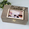 Pet Urn for Dogs Cats with Lock Wooden Small Animals Pet Memorial Shadow Box