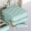 Custom Jewelry Gift Box Mini Leather Jewellery Storage Travel Case Organizer 