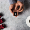 Custom LOGO Luxury Lacquering Wooden Gifts Ring Jewelry Box Storage Box Black Walnut Ring Box
