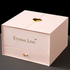 Double Door Paper Eternal Flower Jewelry Lipstick Gift Packaging Box Drawer for Factory